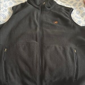 Men's Black Fleece Vest